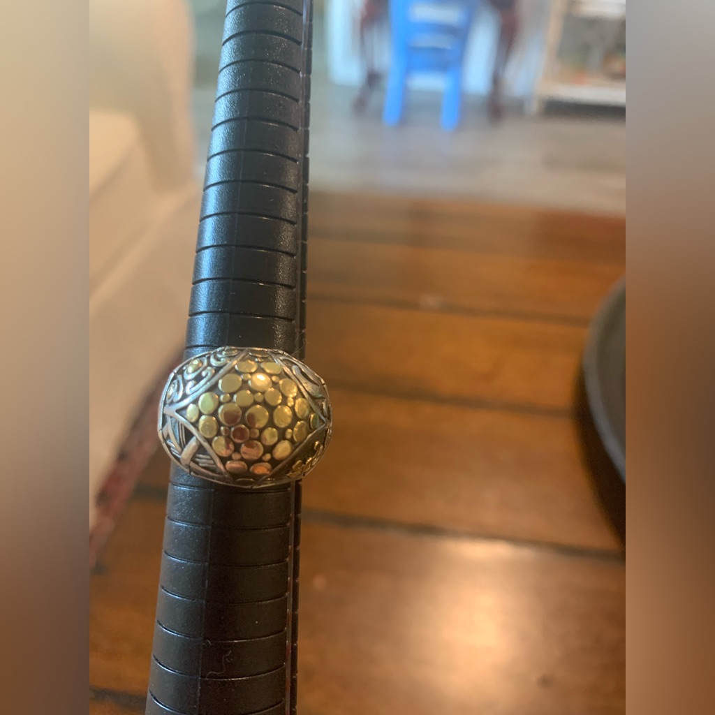 John Hardy Dot Dome Ring With Monkey Engraving Inside